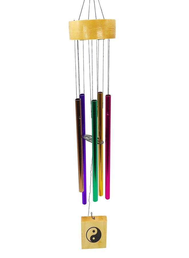 Plus Value أجراس رياح ذات قيمة عالية لتزيين الشرفة والمنزل، أجراس رياح تبعث على الطاقة الإيجابية، ديكور للشرفة والحديقة وغرفة النوم، صوت جيد وفقًا لفنون فاستو شاسترا وفنغ شوي (أنابيب معدنية بخمسة ألوان) - Image 4